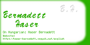 bernadett haser business card